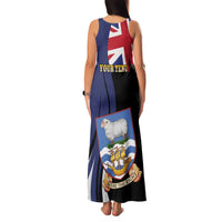 Personalised Falkland Islands Family Matching Tank Maxi Dress and Hawaiian Shirt Desire the Right