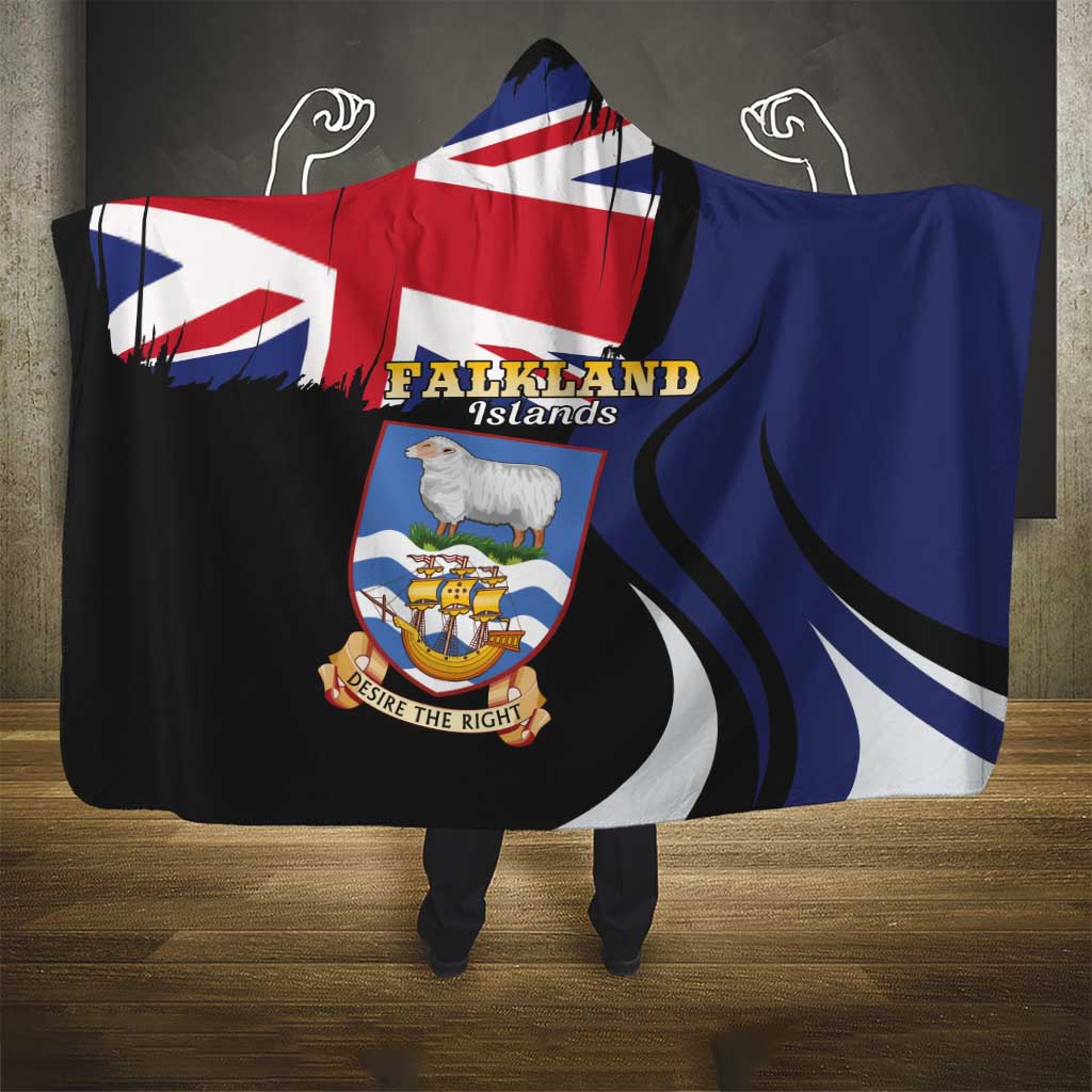 Falkland Islands Hooded Blanket Desire the Right