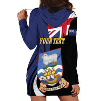 Personalised Falkland Islands Hoodie Dress Desire the Right