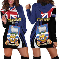 Personalised Falkland Islands Hoodie Dress Desire the Right