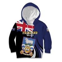 Personalised Falkland Islands Kid Hoodie Desire the Right