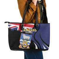 Falkland Islands Leather Tote Bag Desire the Right