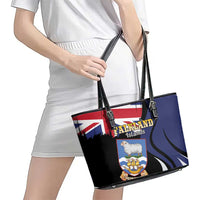 Falkland Islands Leather Tote Bag Desire the Right