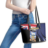 Falkland Islands Leather Tote Bag Desire the Right
