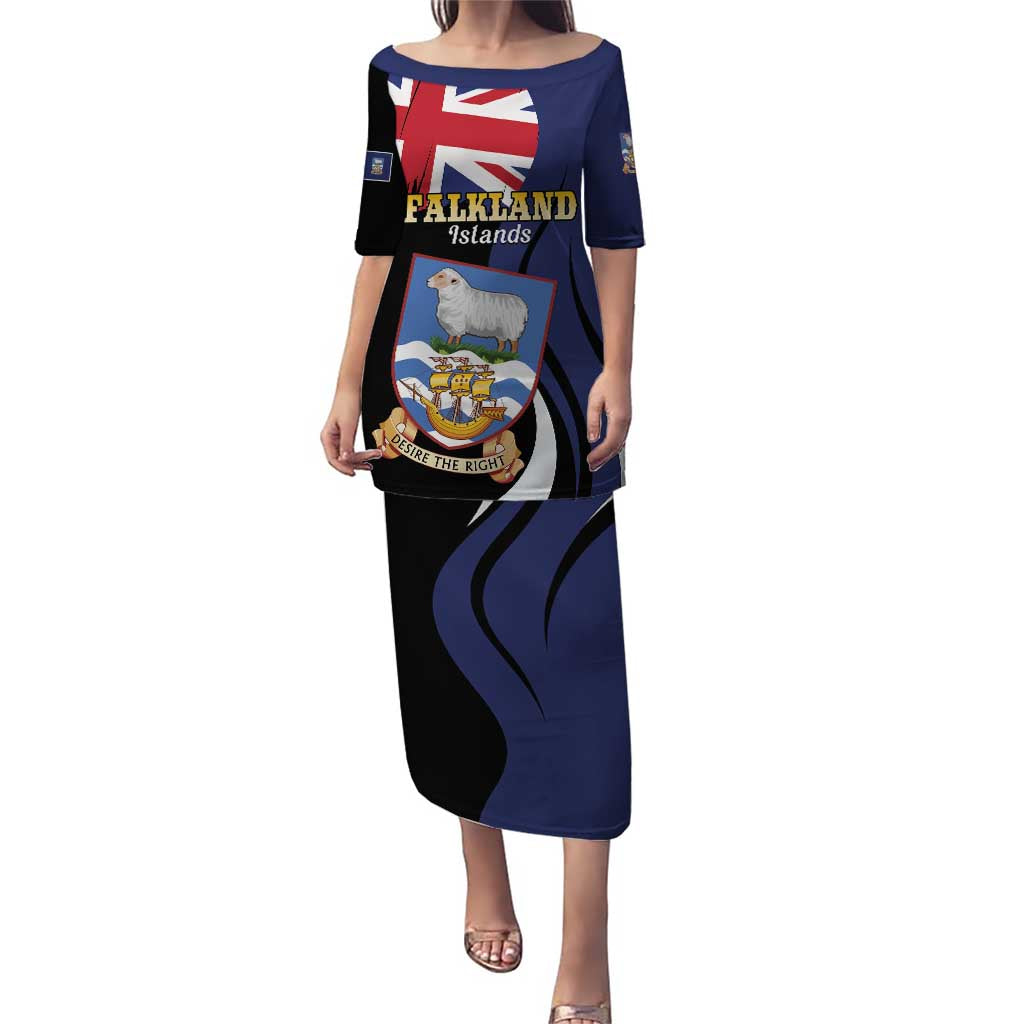 Personalised Falkland Islands Puletasi Desire the Right