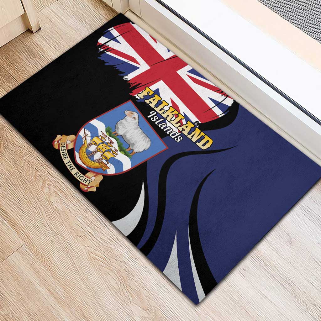 Falkland Islands Rubber Doormat Desire the Right