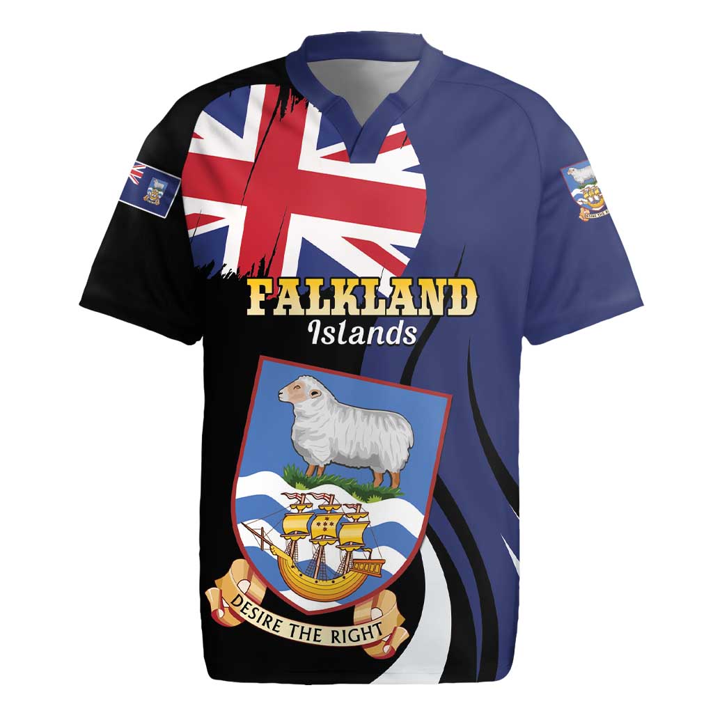 Personalised Falkland Islands Rugby Jersey Desire the Right