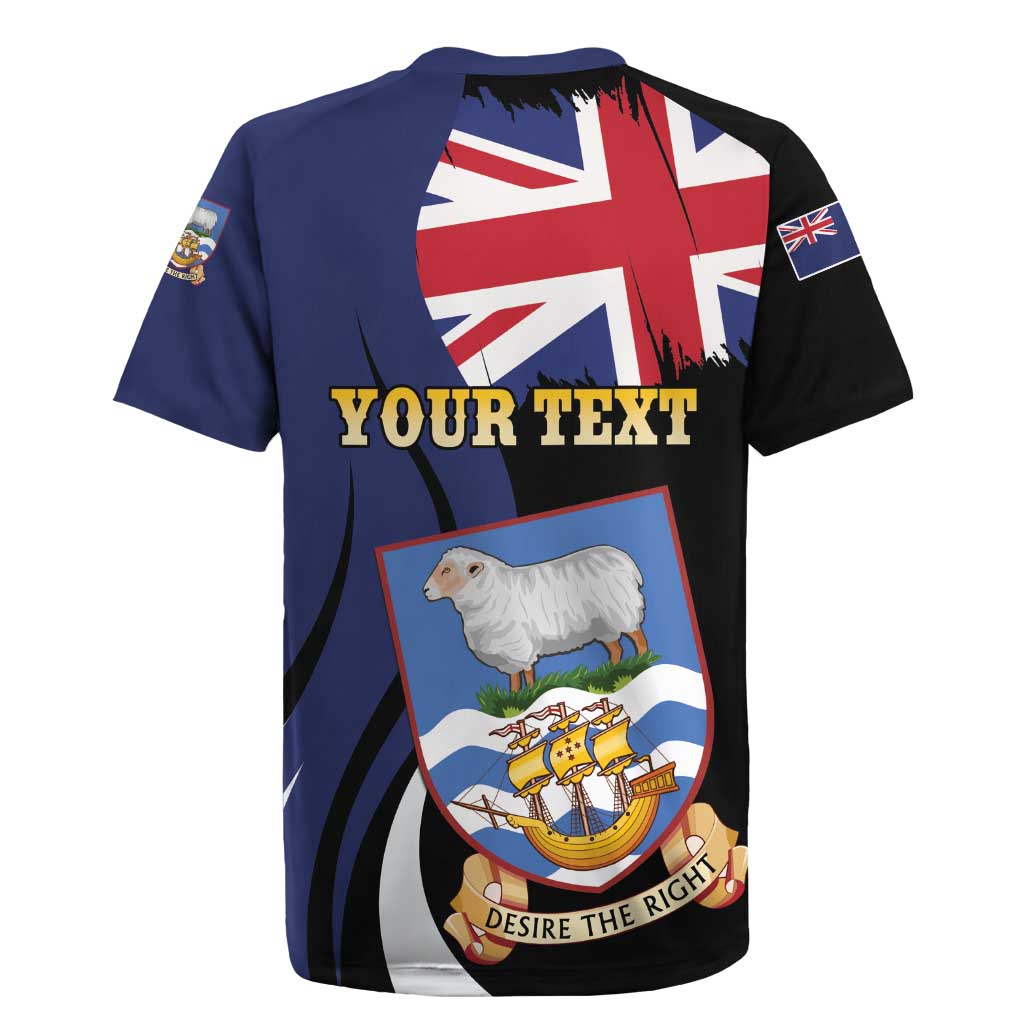 Personalised Falkland Islands Rugby Jersey Desire the Right