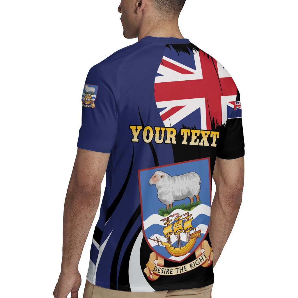 Personalised Falkland Islands Rugby Jersey Desire the Right