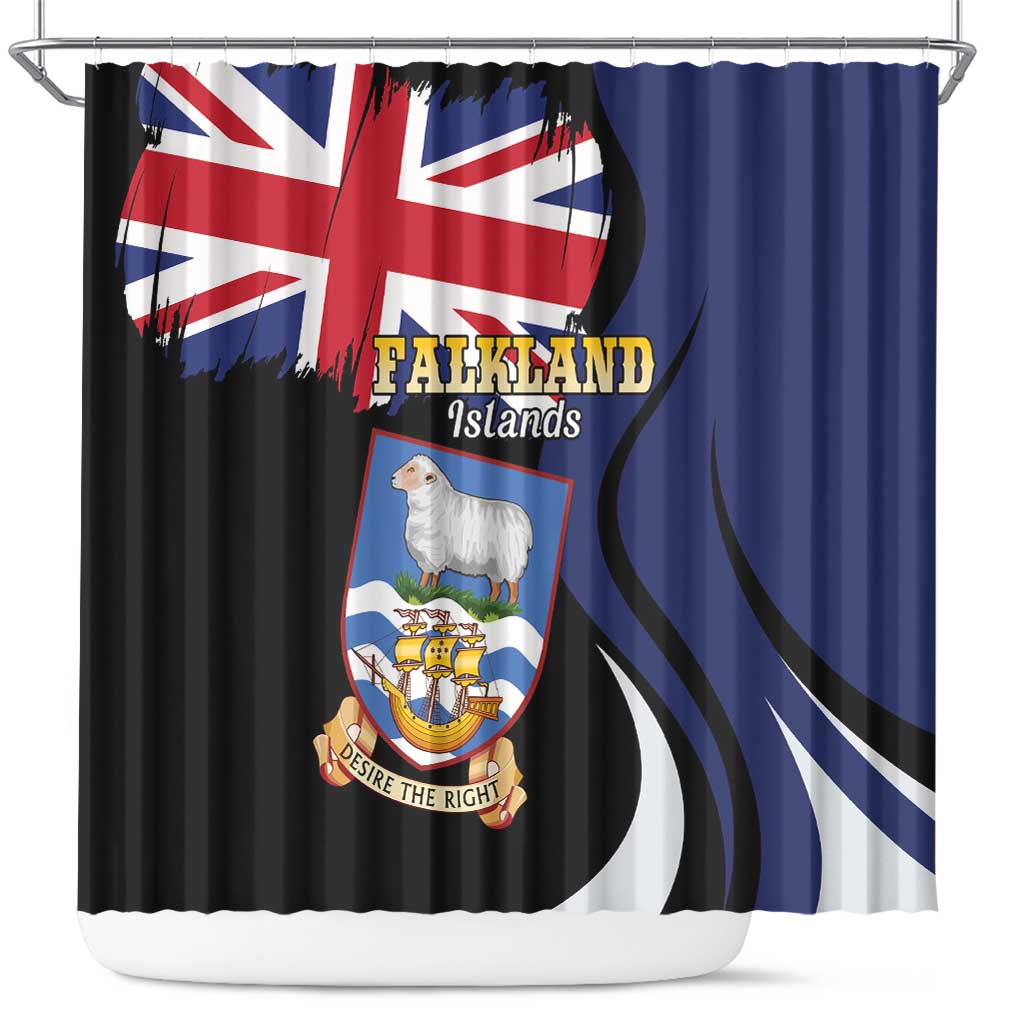 Falkland Islands Shower Curtain Desire the Right