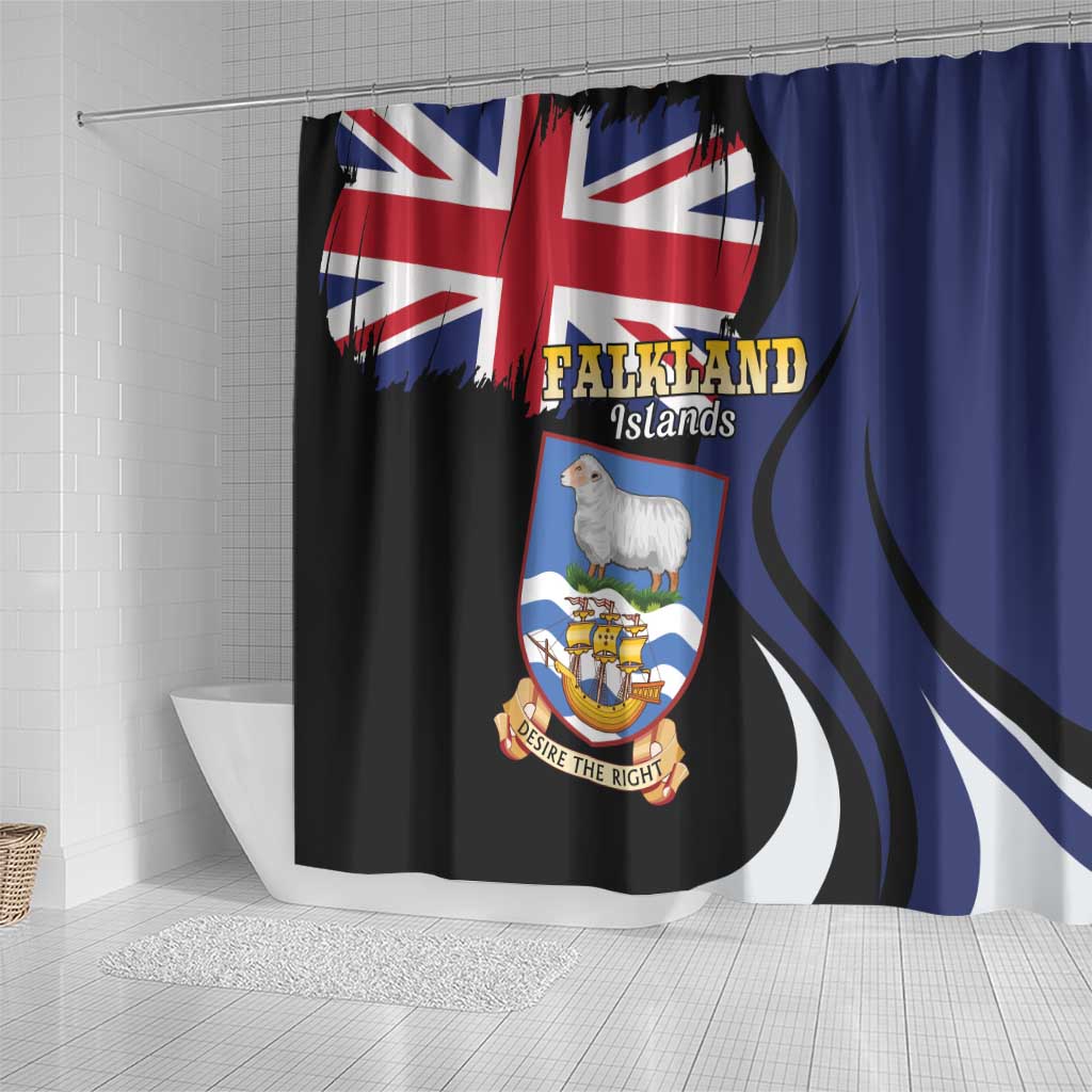 Falkland Islands Shower Curtain Desire the Right