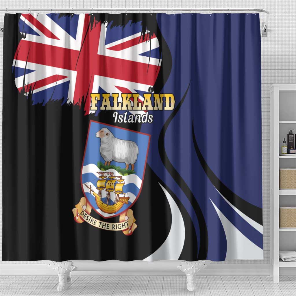 Falkland Islands Shower Curtain Desire the Right