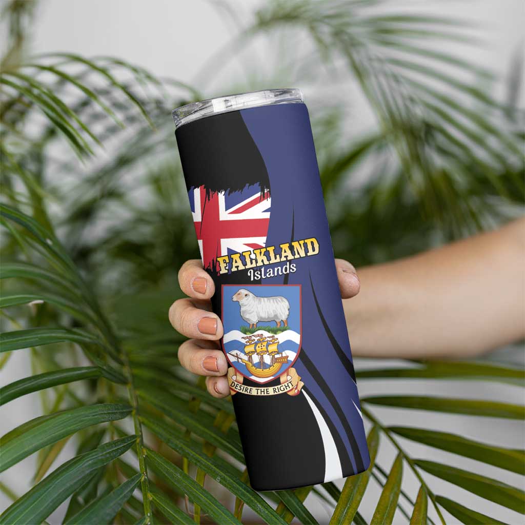 Personalised Falkland Islands Skinny Tumbler Desire the Right