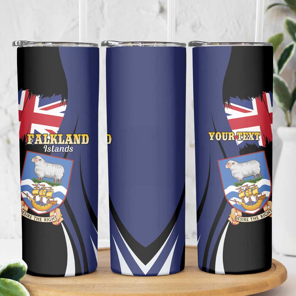 Personalised Falkland Islands Skinny Tumbler Desire the Right