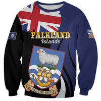 Personalised Falkland Islands Sweatshirt Desire the Right