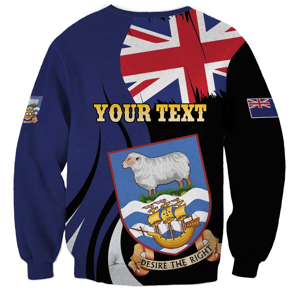 Personalised Falkland Islands Sweatshirt Desire the Right