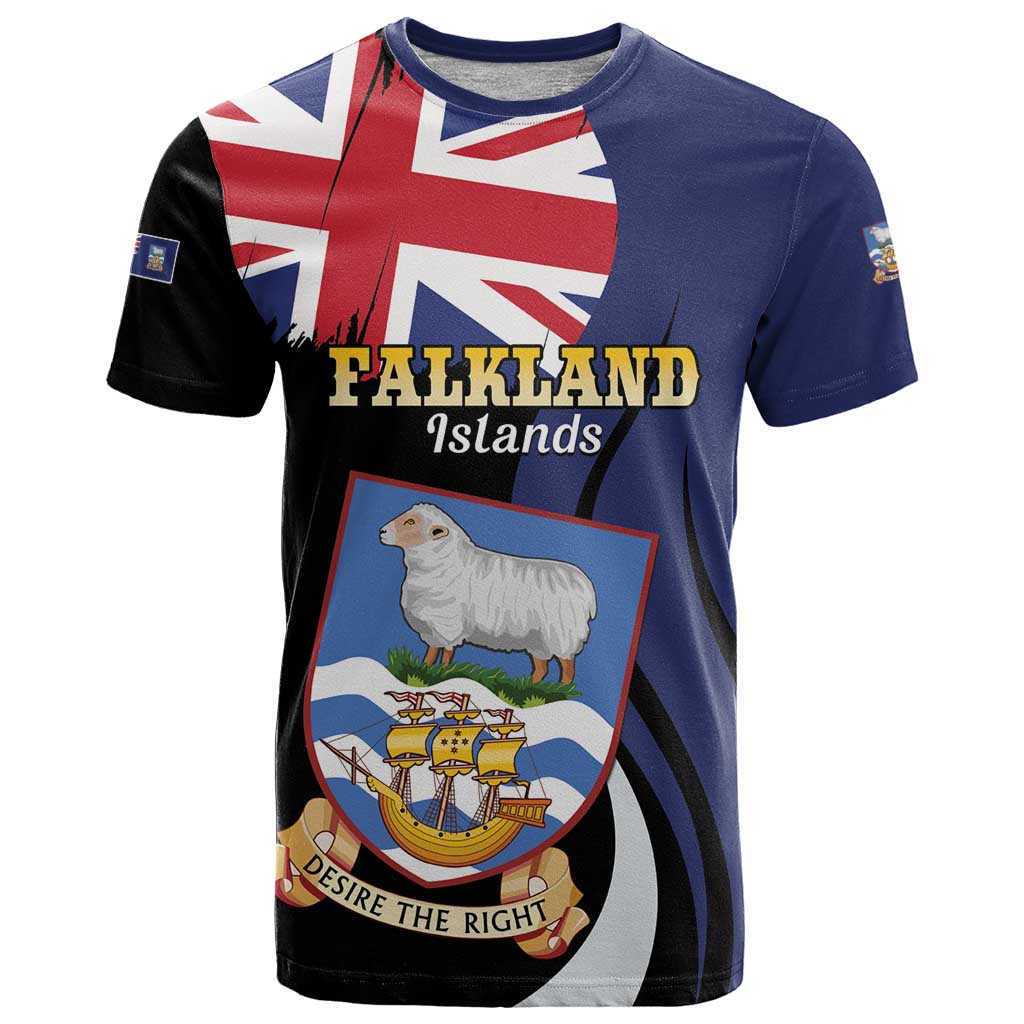 Personalised Falkland Islands T Shirt Desire the Right