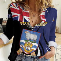 Personalised Falkland Islands Women Casual Shirt Desire the Right