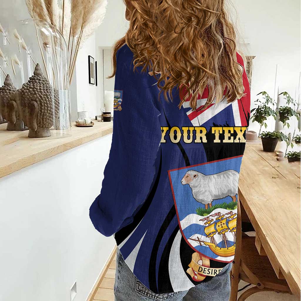 Personalised Falkland Islands Women Casual Shirt Desire the Right