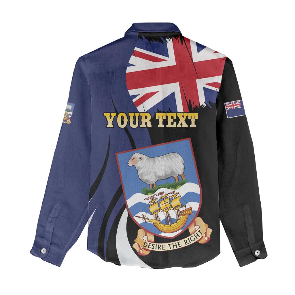 Personalised Falkland Islands Women Casual Shirt Desire the Right