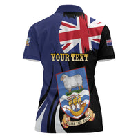 Personalised Falkland Islands Women Polo Shirt Desire the Right