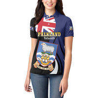 Personalised Falkland Islands Women Polo Shirt Desire the Right