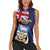 Personalised Falkland Islands Women Sleeveless Polo Shirt Desire the Right