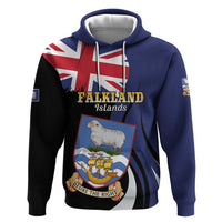Personalised Falkland Islands Zip Hoodie Desire the Right