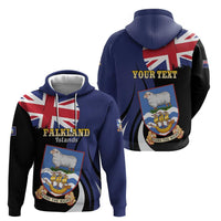 Personalised Falkland Islands Zip Hoodie Desire the Right