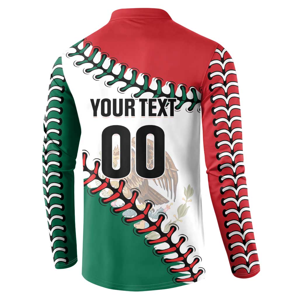 Custom Baseball Mexico Button Sweatshirt Come On Mexican Team