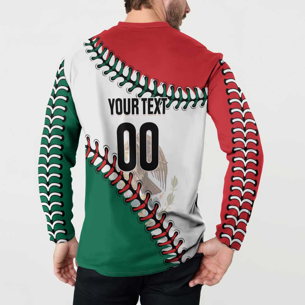 Custom Baseball Mexico Button Sweatshirt Come On Mexican Team