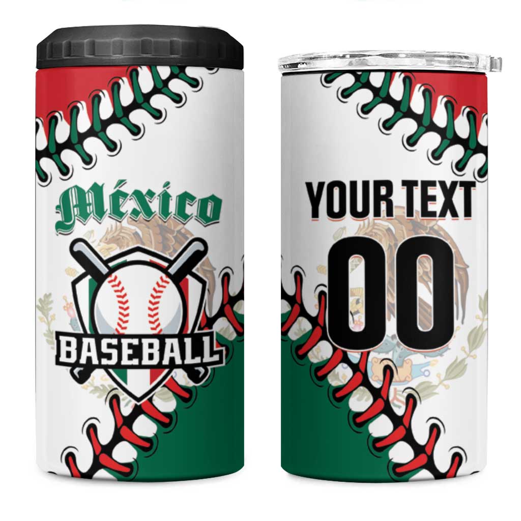 Custom Baseball Mexico 4 in 1 Can Cooler Tumbler Come On Mexican Team