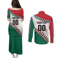 Custom Baseball Mexico Couples Matching Puletasi and Long Sleeve Button Shirt Come On Mexican Team
