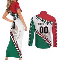 Custom Baseball Mexico Couples Matching Short Sleeve Bodycon Dress and Long Sleeve Button Shirt Come On Mexican Team
