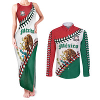 Custom Baseball Mexico Couples Matching Tank Maxi Dress and Long Sleeve Button Shirt Come On Mexican Team