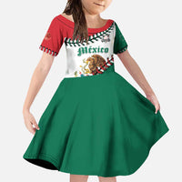 Custom Baseball Mexico Family Matching Long Sleeve Bodycon Dress and Hawaiian Shirt Come On Mexican Team