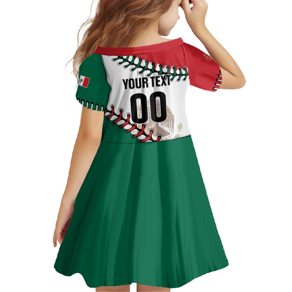 Custom Baseball Mexico Family Matching Long Sleeve Bodycon Dress and Hawaiian Shirt Come On Mexican Team