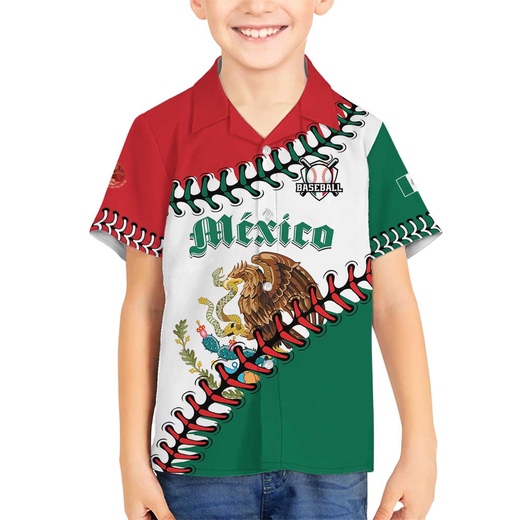 Custom Baseball Mexico Family Matching Long Sleeve Bodycon Dress and Hawaiian Shirt Come On Mexican Team