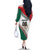 Custom Baseball Mexico Family Matching Off The Shoulder Long Sleeve Dress and Hawaiian Shirt Come On Mexican Team