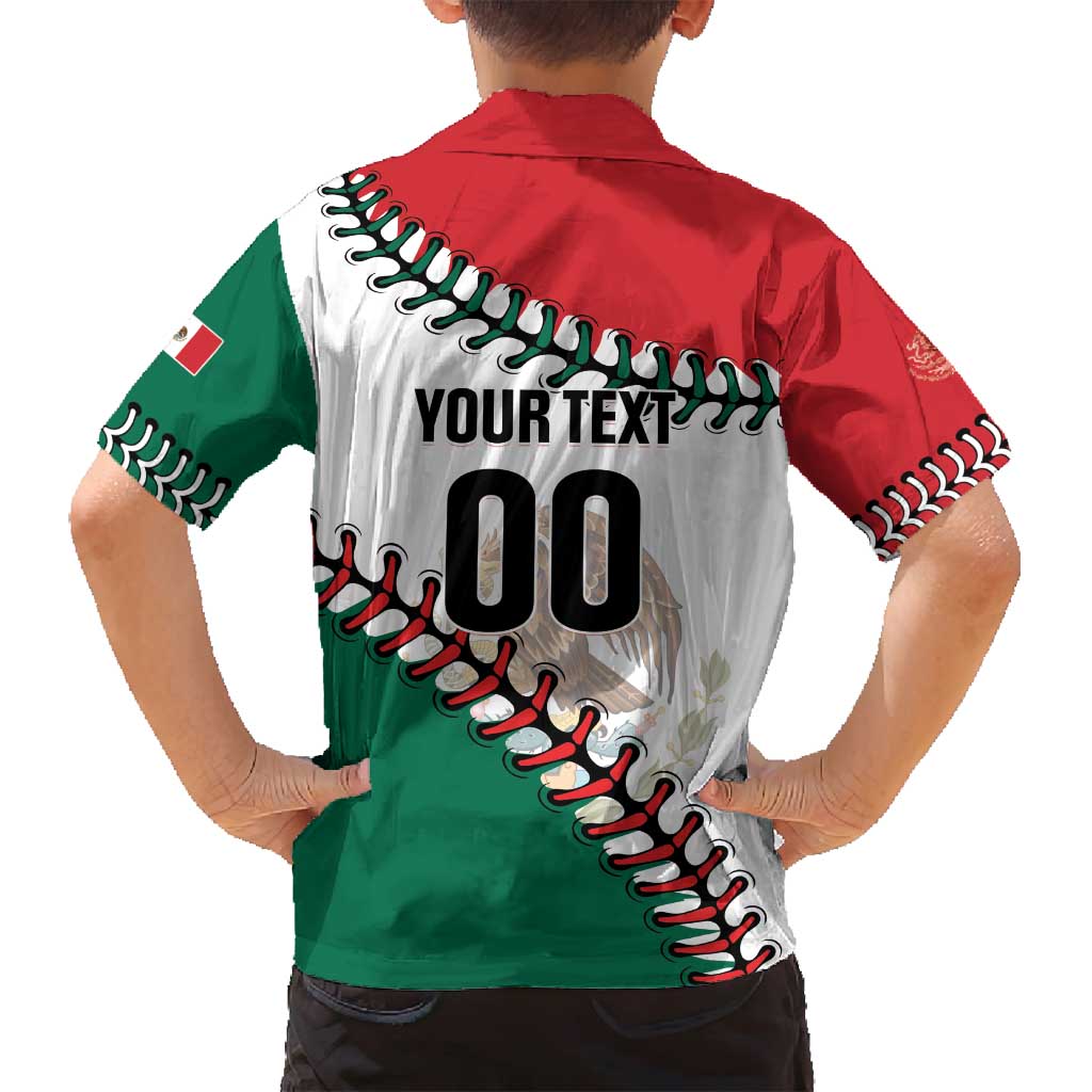 Custom Baseball Mexico Family Matching Off Shoulder Maxi Dress and Hawaiian Shirt Come On Mexican Team