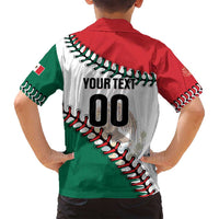 Custom Baseball Mexico Family Matching Off Shoulder Maxi Dress and Hawaiian Shirt Come On Mexican Team