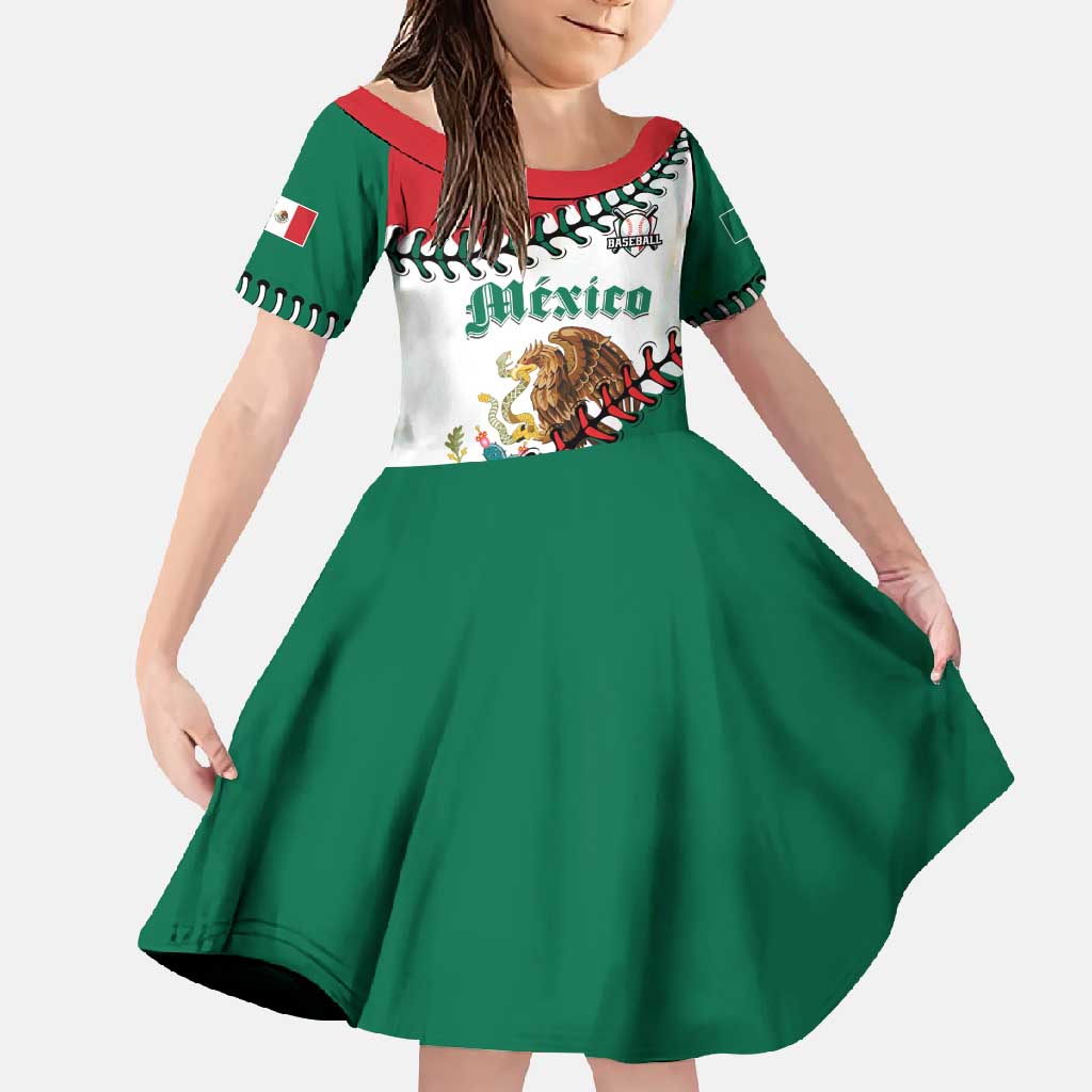 Custom Baseball Mexico Family Matching Off Shoulder Maxi Dress and Hawaiian Shirt Come On Mexican Team