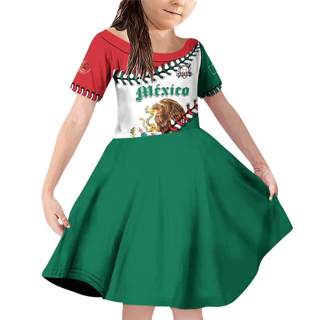 Custom Baseball Mexico Family Matching Off Shoulder Short Dress and Hawaiian Shirt Come On Mexican Team