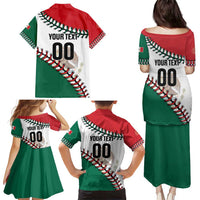 Custom Baseball Mexico Family Matching Puletasi and Hawaiian Shirt Come On Mexican Team
