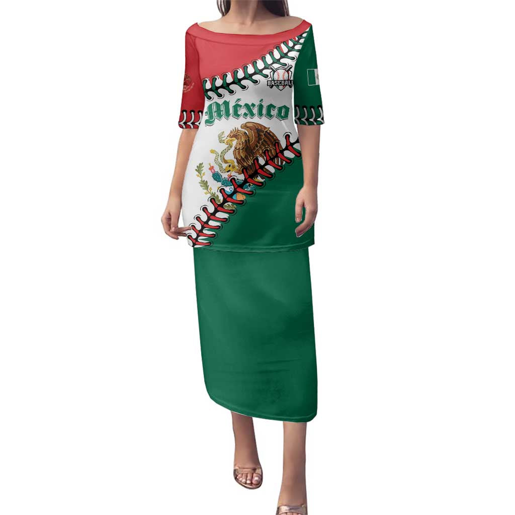 Custom Baseball Mexico Family Matching Puletasi and Hawaiian Shirt Come On Mexican Team