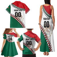 Custom Baseball Mexico Family Matching Tank Maxi Dress and Hawaiian Shirt Come On Mexican Team