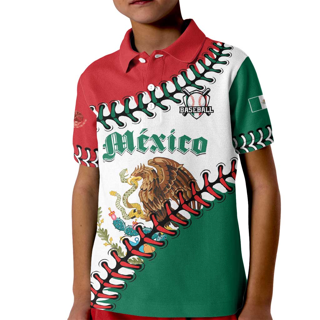 Custom Baseball Mexico Kid Polo Shirt Come On Mexican Team