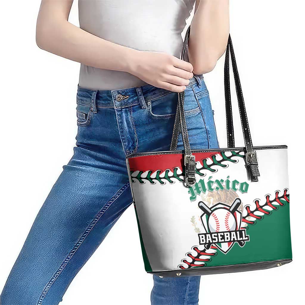 Baseball Mexico Leather Tote Bag Come On Mexican Team