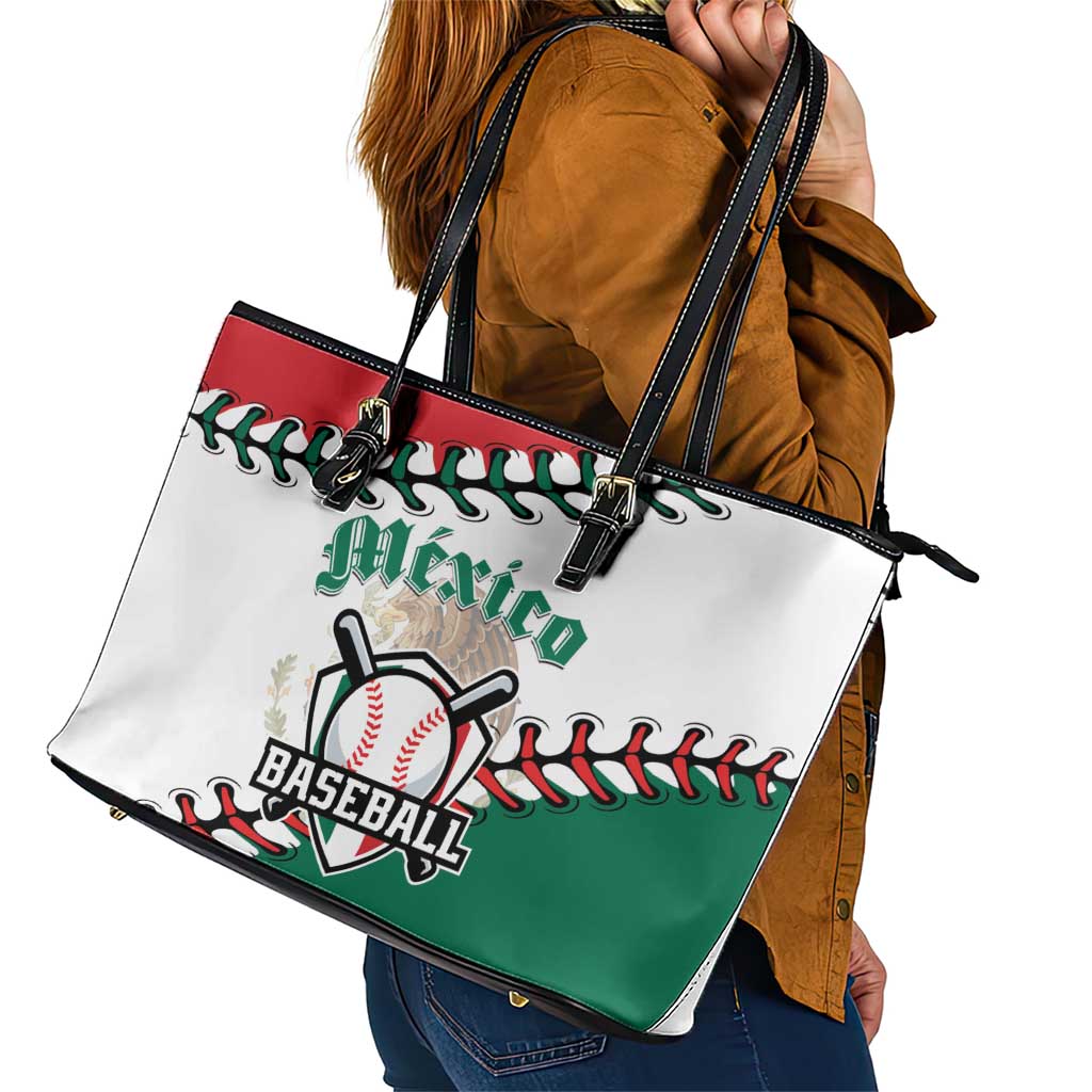 Baseball Mexico Leather Tote Bag Come On Mexican Team