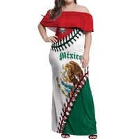 Custom Baseball Mexico Off Shoulder Maxi Dress Come On Mexican Team